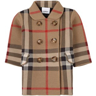 Burberry Kids' Cora Checked Jacket Beige