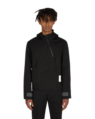 Slam Jam Diagonal Yuma Anorak In Black