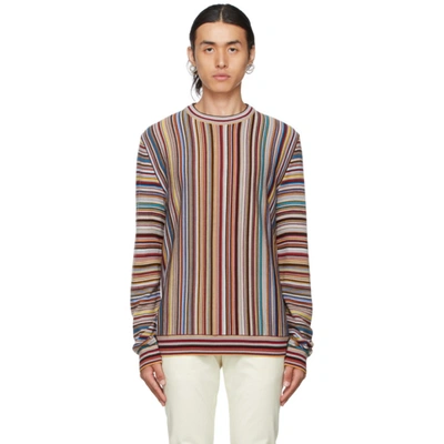 Paul Smith Multicolor Signature Stripe Print Sweater