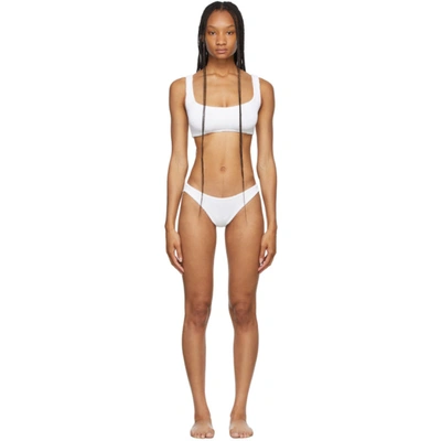 Hunza G White Cropped Xandra Bikini