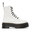 DR. MARTENS WHITE JADON PLATFORM BOOTS