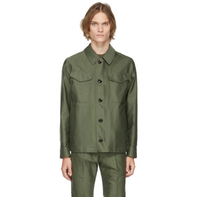Tom Ford Green Compact Military Jacket