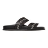 ALAÏA BLACK STRAP SANDALS