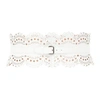Alaïa Openwork Wide Leather Vienne Corset Belt In 010 Optic White