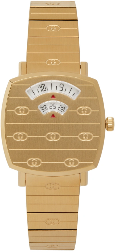Gucci Grip 27mm Stainless Steel Watch In Gold