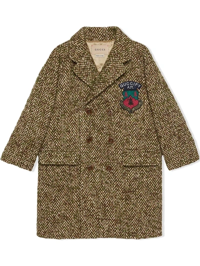 Gucci Kids' Green Vintage Wool Coat