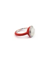 Ippolita Lollipop Carnevale Ring In Sterling Silver With Mother-of-pearl Doublets And Ceramic In Red
