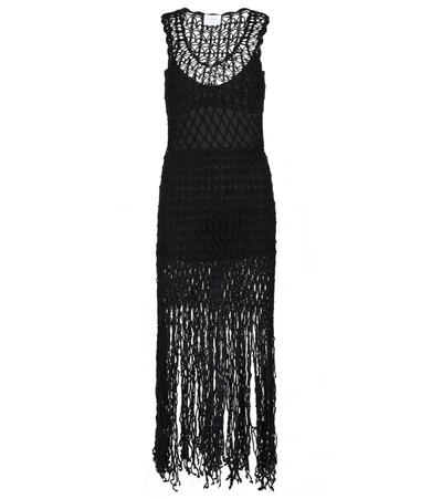 Anna Kosturova Gypsy Crochet Minidress In Black