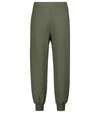 Alexander Mcqueen Logo-print French Cotton-terry Track Pants In Green