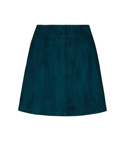 Stouls Fantomette Suede Miniskirt In Blue