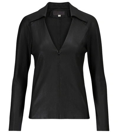 Stouls Pepper Leather Top In Black