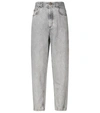 Brunello Cucinelli Stonewashed Tapered Jeans In Black