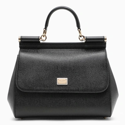 Dolce & Gabbana Black Sicily Medium Handbag