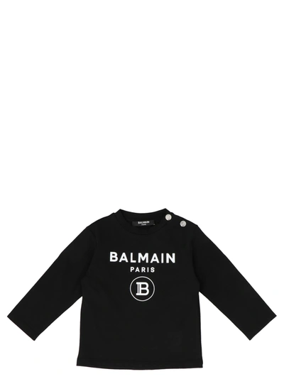 Balmain Babies' T-shirt In Black