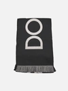 DOLCE & GABBANA WOOL SCARF WITH CONTRASTING LOGO PRINT,GQ215E G2JALN0004
