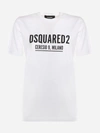 DSQUARED2 COTTON T-SHIRT WITH CONTRASTING LOGO PRINT,S72GD0318 S22427100