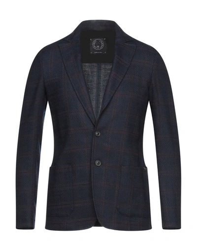 T-jacket By Tonello Suit Jackets In Dark Blue