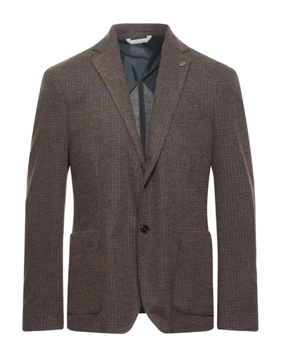 Alessandro Gilles Suit Jackets In Brown