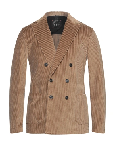 T-jacket By Tonello Suit Jackets In Camel