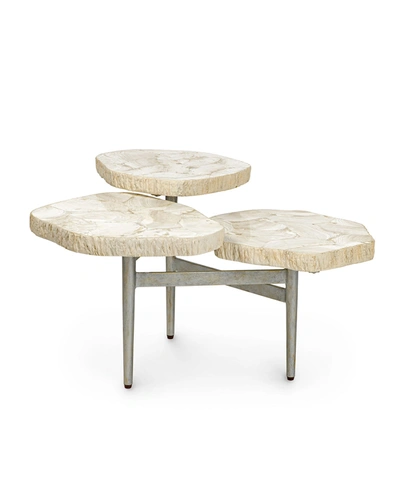 Palecek Fossilized Clam Tri-level Accent Table