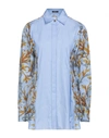 VERSACE VERSACE WOMAN SHIRT AZURE SIZE 2 COTTON,38998895VT 3