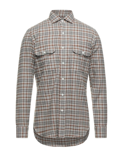 Salvatore Piccolo Shirts In Light Brown