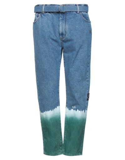 Off-white Man Denim Pants Blue Size 31 Cotton