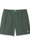 Paul Smith Men's Nylon Zebra Shorts In 38 Green