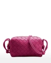 Bottega Veneta Loop Mini Intrecciato Crossbody Bag In Cinnabar