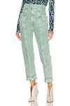 Isabel Marant Étoile High-rise Straight-leg Jeans In Celadon