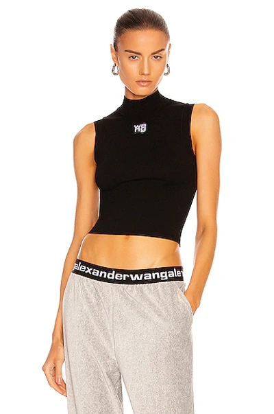 Alexander Wang T T By Alexander Wang Bodycon Knit Tank Top In Black