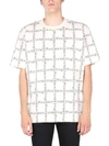 Jw Anderson Off-white Oversize All Over Logo T-shirt In White