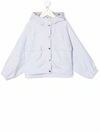 Brunello Cucinelli Hooded Button-down Jacket In 灰色