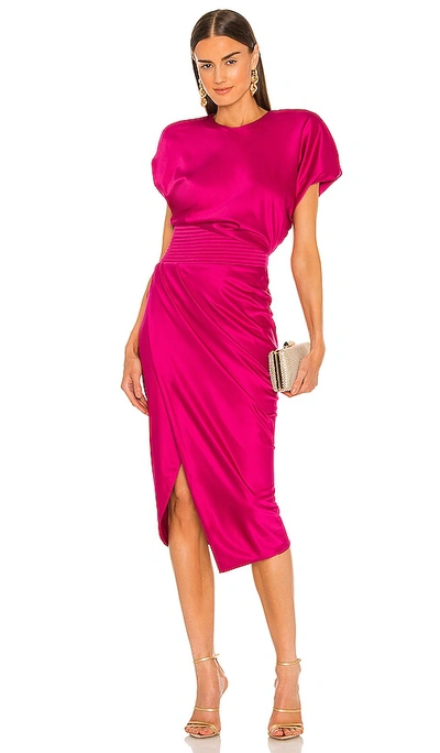 Zhivago Bond Midi Dress In Fuchsia