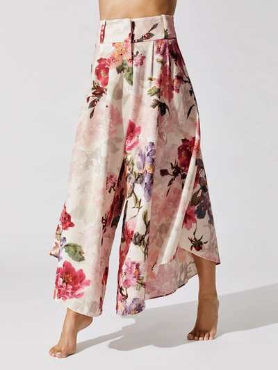 Patbo Floral Print Wide Leg Pant In Off-white