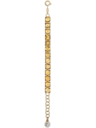Dolce & Gabbana Anna Bracelet In Yellow Gold With Citrine Quartzes Gold Female Onesize