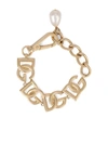 Dolce & Gabbana Dg-chain Bracelet With Pearly Charm In Gold