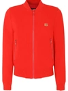 Dolce & Gabbana Full Milano Jacket With Dg Embellishment In Rot