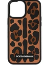 Dolce & Gabbana Leopard-print Iphone 12 Pro Max Case In Brown