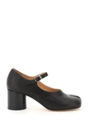 Maison Margiela Tabi Block-heel Ankle-strap Pumps In Black