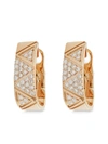 Alessa 18kt Rose Gold Elixir Continuity Pavé Hoop Earrings In Pink