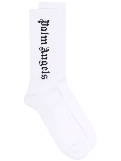 PALM ANGELS INTARSIA LOGO SOCKS