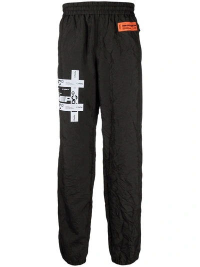 Heron Preston Black Tyvek Crinkled Lounge Pants