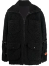 Heron Preston Zip-fastening Fleece Jacket In Black