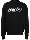 Heron Preston Logo Intarsia Cotton Knit Sweater In Black