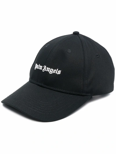 Palm Angels Logo-embroidered Baseball Cap In Black