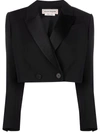 ALEXANDER MCQUEEN CROPPED DOUBLE-BREASTED BLAZER