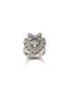 DOLCE & GABBANA 18KT WHITE GOLD DEVOTION DIAMOND SACRED HEART RING