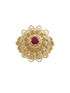 DOLCE & GABBANA 18KT YELLOW GOLD PIZZO RHODOLITE GARNET RING