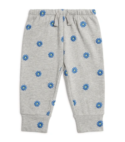 Stella Mccartney Baby Girl's Embroidered Daisies Cotton-fleece Joggers In Grey